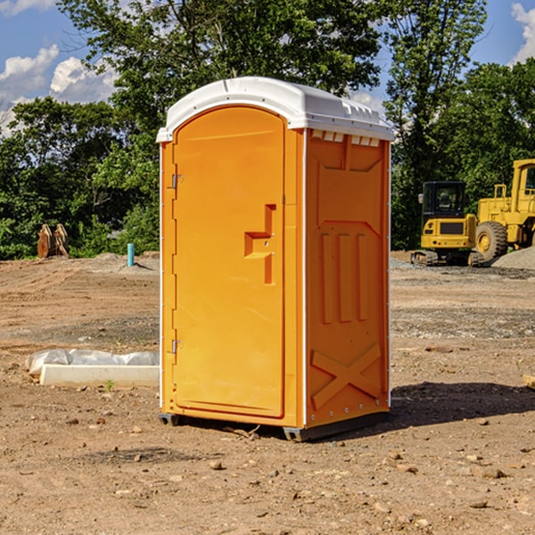 can i customize the exterior of the porta potties with my event logo or branding in Romeo